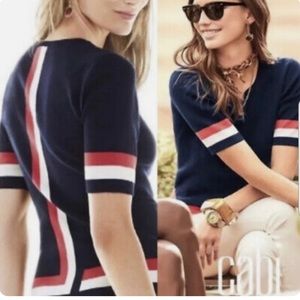 Cabi Hampton Striped Shell size M.